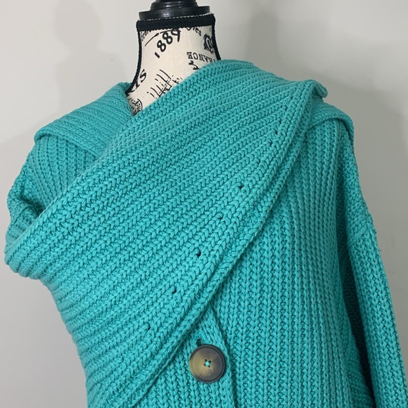 Free People Swim Too Deep Cardi Color Turquoise Size: XS - Picture 10 of 16